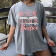 Book Club With My Besties Women's Comfort Colors T-Shirt Gray