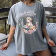 Book And Dog Lover Reading Humor Librarian Women's Comfort Colors T-Shirt Gray