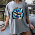 Book Dragon Reading Lover Women's Comfort Colors T-Shirt Gray
