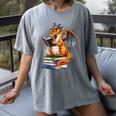 Book Dragon Reading Book Lover Women's Comfort Colors T-Shirt Gray