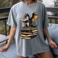 Book Dragon Women's Comfort Colors T-Shirt Gray