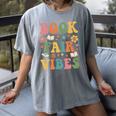 Book Fair Vibes Groovy Retro School Reading Nostalgic Women's Comfort Colors T-Shirt Gray