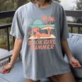 Book Girl Summer Book Reading Retro Sunset Women's Comfort Colors T-Shirt Gray