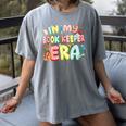 In My Book Keeper Era Librarian School Women's Comfort Colors T-Shirt Gray