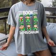 Book Leprechaun St Patrick's Day Library Librarian Reading Women's Comfort Colors T-Shirt Gray Book Leprechaun St Patrick's Day Library Librarian Reading Women's Comfort Colors T-Shirt Gray