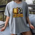 Book Love Scene The Book Was Better Bookworm Vibes Women's Comfort Colors T-Shirt Gray