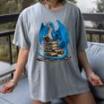 Book Lover Bookworm Reading Books Dragon Premium Tri-Blend Women's Comfort Colors T-Shirt Gray