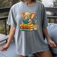 Book Lover Elephant Reading Books Library Read Books Be Kind Women's Comfort Colors T-Shirt Gray