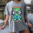 Book Lover Frankenstein's Monster With Reading Glasses Women's Comfort Colors T-Shirt Gray
