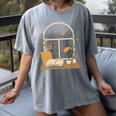 Book Lover Moonlight Reading Scene Night Women's Comfort Colors T-Shirt Gray