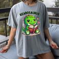 Book Lover Reading Dinosaur Readosaurus Library Women's Comfort Colors T-Shirt Gray Book Lover Reading Dinosaur Readosaurus Library Women's Comfort Colors T-Shirt Gray