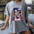 Book Lover Tarot Card The Reader Mystic Skeleton Women's Comfort Colors T-Shirt Gray