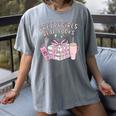 Book Lover's Pretty Girl's Read Books Women's Comfort Colors T-Shirt Gray
