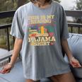 Book And Pajama This Is My Reading Pajama Bedtime Reading Women's Comfort Colors T-Shirt Gray