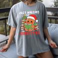 Book Reading Just Waiting For Christmas Gingerbread Women's Comfort Colors T-Shirt Gray Book Reading Just Waiting For Christmas Gingerbread Women's Comfort Colors T-Shirt Gray