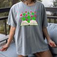 Book With Shamrocks Librarian Saint Patrick's Day Kids Women's Comfort Colors T-Shirt Gray