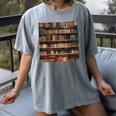 Book Book Shelves Library Women's Comfort Colors T-Shirt Gray