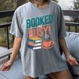 Booked And Busy Cool Coffee Reading Relaxing Books Women's Comfort Colors T-Shirt Gray Booked And Busy Cool Coffee Reading Relaxing Books Women's Comfort Colors T-Shirt Gray