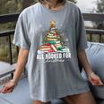 All Booked For Christmas Book Christmas Tree Lights Xmas Women's Comfort Colors T-Shirt Gray All Booked For Christmas Book Christmas Tree Lights Xmas Women's Comfort Colors T-Shirt Gray