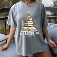 All Booked For Christmas Coquette Books Teacher Xmas Tree Women's Comfort Colors T-Shirt Gray All Booked For Christmas Coquette Books Teacher Xmas Tree Women's Comfort Colors T-Shirt Gray