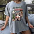 All Booked For Christmas Cute Bookish Cat Lover Women's Comfort Colors T-Shirt Gray All Booked For Christmas Cute Bookish Cat Lover Women's Comfort Colors T-Shirt Gray