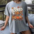 All Booked For Fall Pumpkin Books Thanksgiving Autumn Leaves Women's Comfort Colors T-Shirt Gray All Booked For Fall Pumpkin Books Thanksgiving Autumn Leaves Women's Comfort Colors T-Shirt Gray