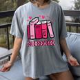 All Booked Read Book Reading Librarian Men Women Kids Women's Comfort Colors T-Shirt Gray