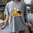 Bookish Cat Lover Cute Reading Squad Books & Kittens Love Women's Comfort Colors T-Shirt Gray