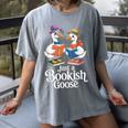 Bookish Goose Cute Geese With Hats Reading Books Women's Comfort Colors T-Shirt Gray Bookish Goose Cute Geese With Hats Reading Books Women's Comfort Colors T-Shirt Gray
