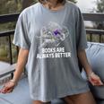 Books Are Always Better Positive Quotes Bookworm Positivity Premium Tri-Blend Women's Comfort Colors T-Shirt Gray