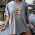 Books Make You Bright Christmas Librarian Book Lover Women's Comfort Colors T-Shirt Gray