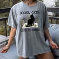 Books Cats Life Is Sweet Cat Book Lover Men Women Teen Women's Comfort Colors T-Shirt Gray Books Cats Life Is Sweet Cat Book Lover Men Women Teen Women's Comfort Colors T-Shirt Gray