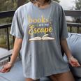 Books Are My Escape Simple Reading Quote Women's Comfort Colors T-Shirt Gray