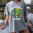 Books Never Go Extinct Reading Dinosaur Bookish Nerdy Women's Comfort Colors T-Shirt Gray Books Never Go Extinct Reading Dinosaur Bookish Nerdy Women's Comfort Colors T-Shirt Gray