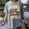 Books Are My Happy Place Women's Comfort Colors T-Shirt Gray