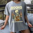 Books Make Me Happy Skeleton Read Reading Librarian Book Women's Comfort Colors T-Shirt Gray Books Make Me Happy Skeleton Read Reading Librarian Book Women's Comfort Colors T-Shirt Gray