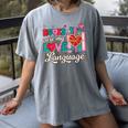 Books Are My Love Language Women's Comfort Colors T-Shirt Gray