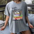 Books Original Handheld Device Reader Literacy Book Lover Women's Comfort Colors T-Shirt Gray