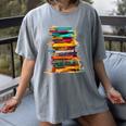 Books Painting Colorful Art Abstract Graphic Books Women's Comfort Colors T-Shirt Gray
