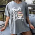 Books Are My Therapy Book Lover Coffee Books Flowers Bookish Women's Comfort Colors T-Shirt Gray Books Are My Therapy Book Lover Coffee Books Flowers Bookish Women's Comfort Colors T-Shirt Gray