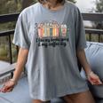 I Like My Books Spicy & My Coffee Icy Lover Bookworm Women's Comfort Colors T-Shirt Gray