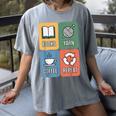 Books Yarn Coffee Repeat Crocheting Women's Comfort Colors T-Shirt Gray Books Yarn Coffee Repeat Crocheting Women's Comfort Colors T-Shirt Gray