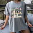Bookshelves With Books & Plants Premium Women's Comfort Colors T-Shirt Gray