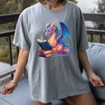 Bookworm Book Lover Women Girls Dragon Reading Women's Comfort Colors T-Shirt Gray Bookworm Book Lover Women Girls Dragon Reading Women's Comfort Colors T-Shirt Gray