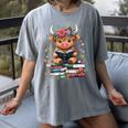 Bookworm Cute Baby Highland Cow Reading Book Women's Comfort Colors T-Shirt Gray Bookworm Cute Baby Highland Cow Reading Book Women's Comfort Colors T-Shirt Gray