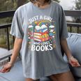 Bookworm Just A Girl Who Loves Books Women's Comfort Colors T-Shirt Gray
