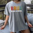 Bruh Read a Book Women's Comfort Colors T-Shirt Gray Bruh Read a Book Women's Comfort Colors T-Shirt Gray