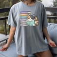 Cat On Books Pets Cats Reading Book Nerd Read Reader Bookcat Women's Comfort Colors T-Shirt Gray