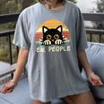 Cat Eww People Introvert Meme Women Men Kids Women's Comfort Colors T-Shirt Gray