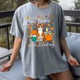 Cat Fall In Love With Reading Book Lover Autumn Women's Comfort Colors T-Shirt Gray